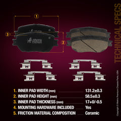 Metrix Premium Front & Rear Brake Pad Kit 95788MT aftermarket car parts