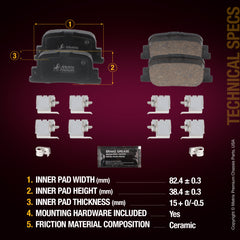 Metrix Premium Rear Disc Brake Pad Set 94324MC aftermarket car parts