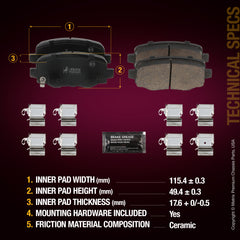 Metrix Premium Rear Disc Brake Pad Set 94340MC aftermarket car parts