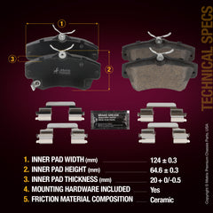 Metrix Premium Front Disc Brake Pad Set 94360MC aftermarket car parts