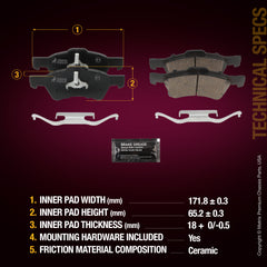 Metrix Premium Front Disc Brake Pad Set 94365MC aftermarket car parts