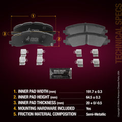Metrix Premium Rear Disc Brake Pad Set 94373MS aftermarket car parts