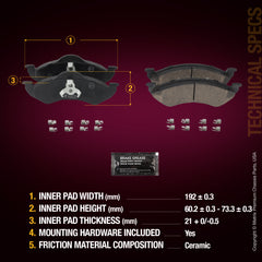 Metrix Premium Front Disc Brake Pad Set 94420MC aftermarket car parts