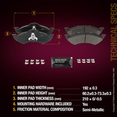 Metrix Premium Front Disc Brake Pad Set 94420MS aftermarket car parts