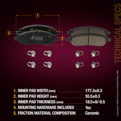 Metrix Premium Rear Disc Brake Pad Set 94434MC aftermarket car parts