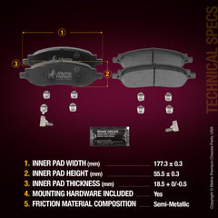 Metrix Premium Rear Disc Brake Pad Set 94434MS aftermarket car parts