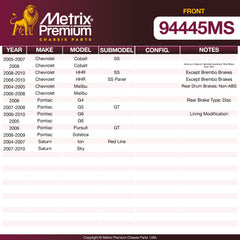 Metrix Premium Chassis Parts suspension steering brake parts