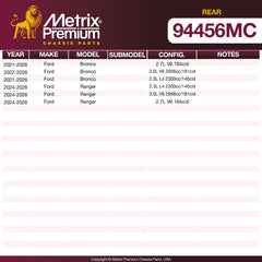 Metrix Premium Chassis Parts Rear Disc Brake Pad Set 94456MC OEM fit auto parts
