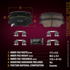 Metrix Premium Rear Disc Brake Pad Set 94465MC aftermarket car parts