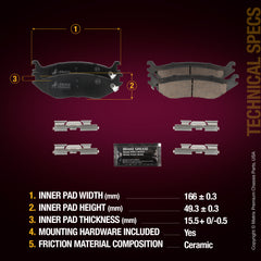 Metrix Premium Rear Disc Brake Pad Set 94467MC aftermarket car parts