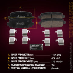 Metrix Premium Rear Disc Brake Pad Set 94477MC aftermarket car parts