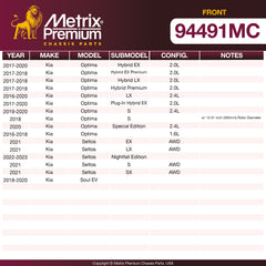 Metrix Premium Front Disc Brake Pad Set 94491MC aftermarket car parts