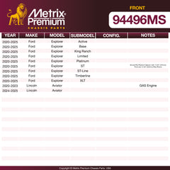Metrix Premium Chassis Parts suspension steering brake parts