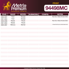 Metrix Premium Chassis Parts suspension steering brake parts