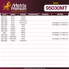 Metrix Premium Chassis Parts Rear Control Arm and Ball Joint Assembly Kit 95030MT OEM fit auto parts