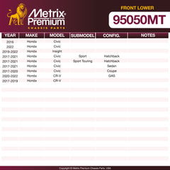 Metrix Premium Chassis Parts Front Lower Ball Joint Kit 95050MT OEM fit auto parts