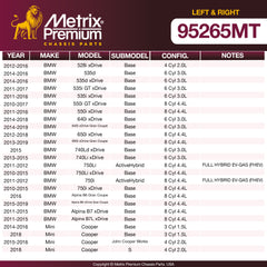 Metrix Premium Left & Right Control Arm Bushing Kit 95265MT OEM fit spare parts