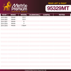 Metrix Premium Chassis Parts Rear Left & Right Stabilizer Bar Link Kit 95329MT OEM fit auto parts