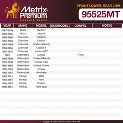 Metrix Premium Front Lower Ball Joint Kit 95525MT OEM fit spare parts