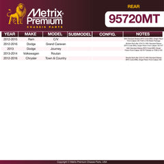 Metrix Premium Rear Brake Kit 95720MT OEM fit spare parts