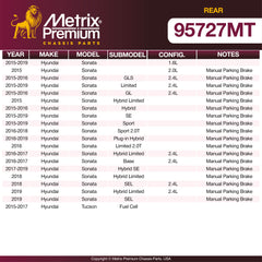 Metrix Premium Rear Brake Kit 95727MT OEM fit spare parts