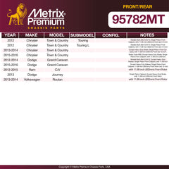 Metrix Premium Front & Rear Brake Pad Kit 95782MT OEM fit spare parts