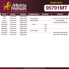 Metrix Premium Front & Rear Brake Pad Kit 95791MT OEM fit spare parts
