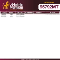 Metrix Premium Front & Rear Brake Pad Kit 95792MT OEM fit spare parts
