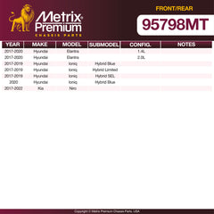 Metrix Premium Front & Rear Brake Pad Kit 95798MT OEM fit spare parts