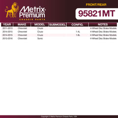 Metrix Premium Front & Rear Brake Pad Kit 95821MT OEM fit spare parts