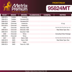Metrix Premium Front & Rear Brake Pad Kit 95824MT OEM fit spare parts