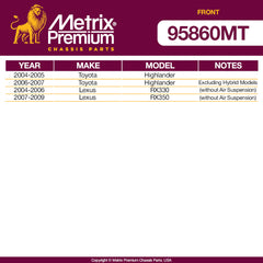 Metrix Premium Front End 10 PC Suspension Kit 95860MT for Lexus, Toyota aftermarket auto parts