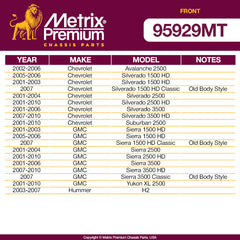 Metrix Premium Front End 10 PC Suspension Kit 95929MT for Chevrolet, GMC, Hummer aftermarket auto parts