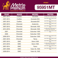 Metrix Premium Front End 6 PC Suspension Kit 95951MT for Cadillac, Chevrolet, GMC aftermarket auto parts