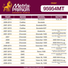 Metrix Premium Front End 10 PC Suspension Kit 95954MT for Cadillac, Chevrolet, GMC aftermarket auto parts
