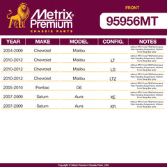 Metrix Premium Front End 8 PC Suspension Kit 95956MT for Chevrolet, Pontiac, Saturn aftermarket auto parts