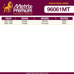 Metrix Premium 4 PC Stabilizer Bar Link and Upper Ball Joint Kit 96061MT OEM fit