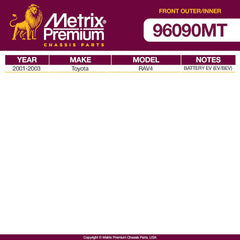 Metrix Premium 4 PC Tie Rod End and Tie Rod End 96090MT OEM fit