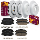 Metrix Premium Chassis Parts - Front & Rear Brake Rotor & Ceramic Disc Brake Pad Kit Fits 2007-2017 Jeep Wrangler, 2018 Wrangler JK, Made in Europe