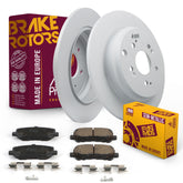 Metrix Premium Chassis Parts - Rear Semi-Metallic Disc Brake Pad Set & Solid Brake Rotor Kit Fits 2007-2013 Acura MDX, 2010-2013 Acura ZDX, 2011-2017 Honda Odyssey, 2009-2015 Pilot, Made in Europe