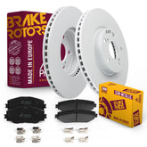 Metrix Premium Chassis Parts - Front Semi-Metallic Disc Brake Pad Set & Vented Brake Rotor Kit Fits 2009-2010 Pontiac Vibe, 2008-2014 Scion xD, 2009-2019 Toyota Corolla, 2009-2014 Toyota Matrix