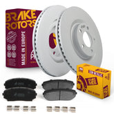 Metrix Premium Chassis Parts - Front Semi-Metallic Disc Brake Pad Set & Vented Brake Rotor Kit Fits 2010-2011 Ford Edge, 2010 Lincoln MKX, Made in Europe