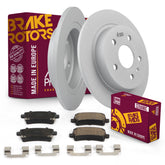 Metrix Premium Chassis Parts - Rear Ceramic Disc Brake Pad Set & Solid Brake Rotor Kit Fits 2012-2016 Buick LaCrosse, 2013 Regal, 2015 Regal, 2013-2015 Chevrolet Malibu, 14-20 Impala, Malibu Limited