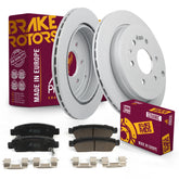 Metrix Premium Chassis Parts - Rear Ceramic Disc Brake Pad Set & Vented Brake Rotor Kit Fits 2008-2017 Buick Enclave, 2009-2017 Chevrolet Traverse, 2007-2016 GMC Acadia, 2007-2010 Saturn Outlook