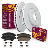 Metrix Premium Chassis Parts - Front Ceramic Disc Brake Pad Set & Vented Brake Rotor Kit Fits 2011-2015 Chevrolet Cruze, 2016 Chevrolet Cruze Limited, 2012-2017 Sonic, Made in Europe