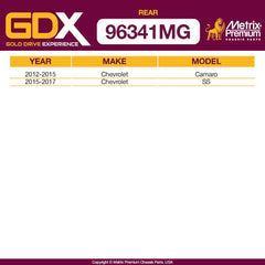 Metrix Premium 2 PC Stabilizer Bar Link Kit with GDX 96341MG OEM fit