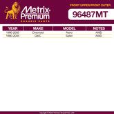 Metrix Premium 4 PC Front Upper Control Arm and Outer Tie Rod End Kit 96487MT OEM fit spare parts