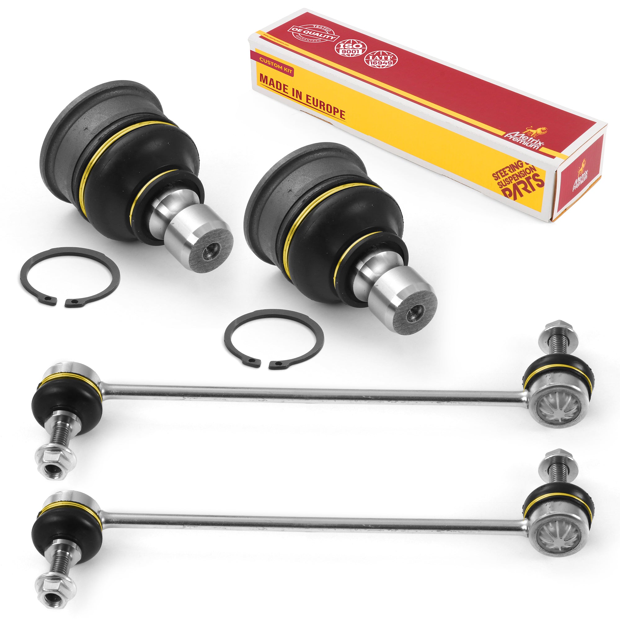 Metrix Premium 4 PC Front Stabilizer Bar Link and Front Lower Ball Joint Kit 96923MT OEM fit auto parts