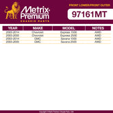 Metrix Premium 4 PC Front Lower Control Arm and Outer Tie Rod End Kit 97161MT OEM fit spare parts