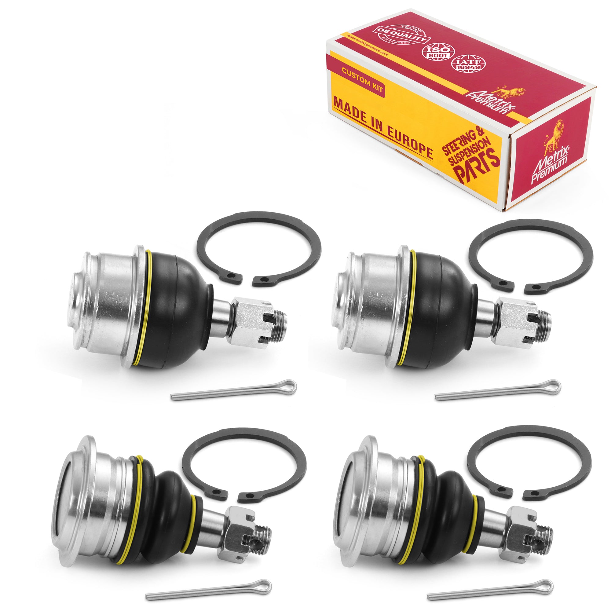 Metrix Premium 4 PC Front Upper Ball Joint and Front Lower Ball Joint Kit 97982MT OEM fit auto parts